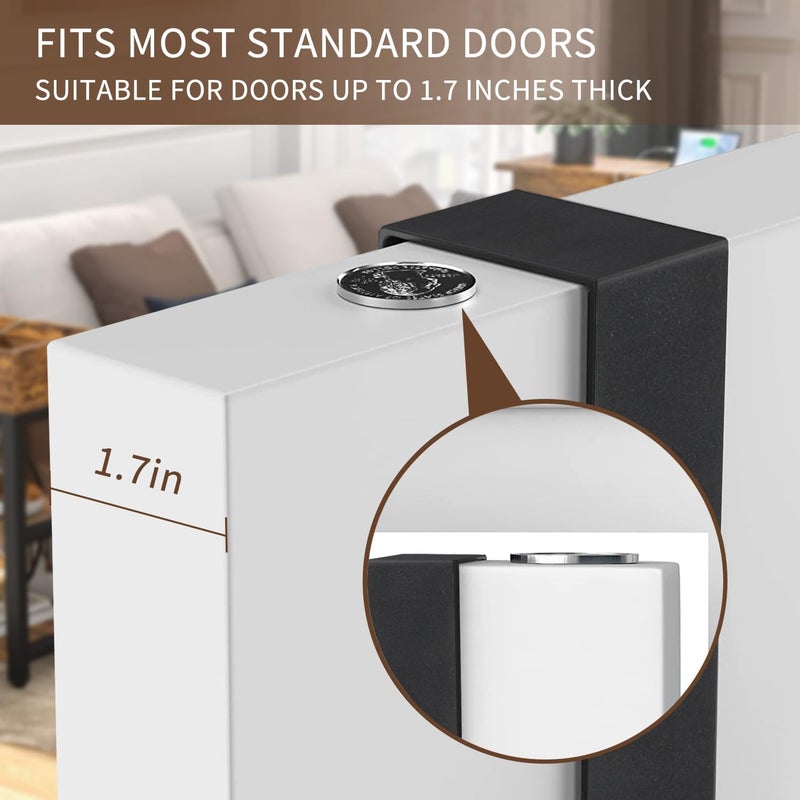 YINMIT Over The Door Hooks, Heavy Duty Over Door Hanger Hook, Over Door Towel Rack, Door Hanger, Door Coat Hanger for Hanging Towels, Clothes, Hats, Back of Bathroom Door - Image 5